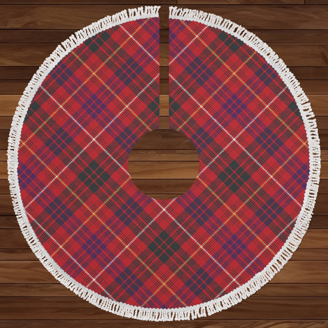 MacRae of Inverinate Weathered Clan Badge Tartan Christmas Tree Skirt