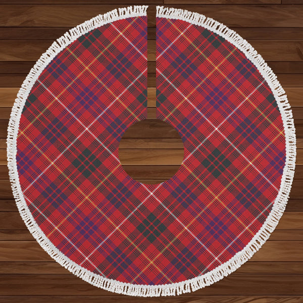 MacRae of Inverinate Weathered Clan Badge Tartan Christmas Tree Skirt