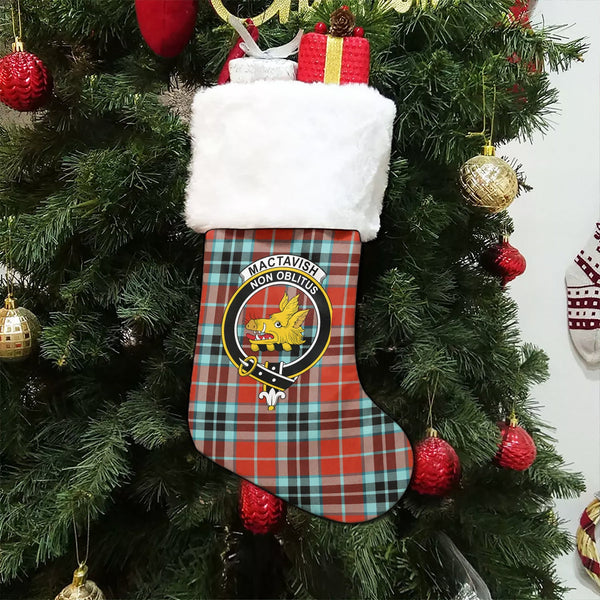 MacTavish Weathered Clan Badge Tartan Christmas Stocking