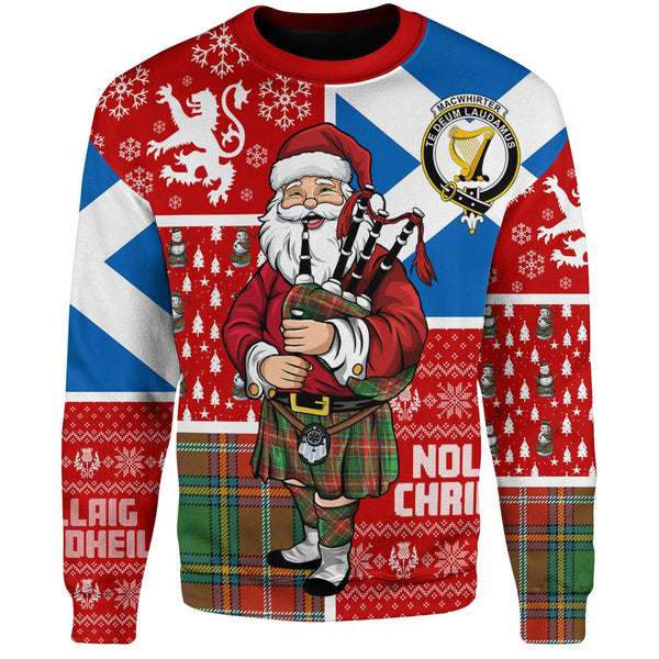 MacWhirter Ancient Clan Badge Tartan Sweatshirt Scotland Christmas Santa