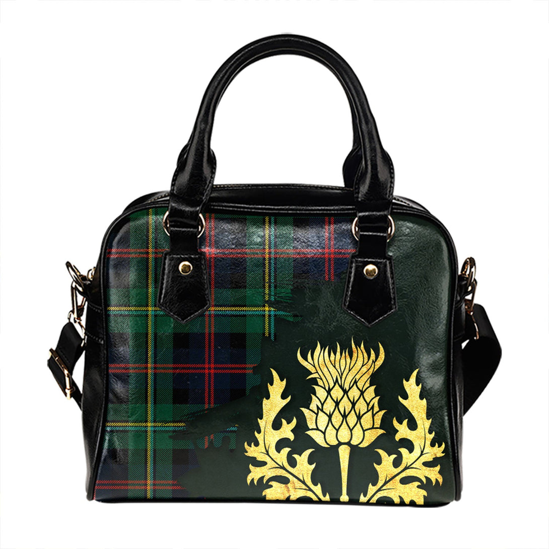 Malcolm Modern Tartan Shoulder Handbag Thistle Oldest Style