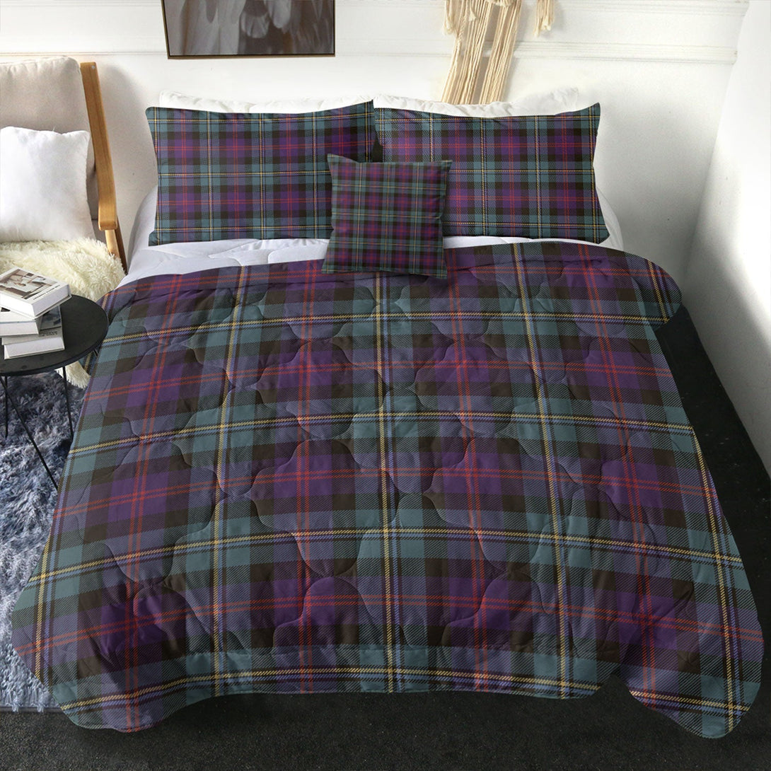 Malcolm Weathered Clan Badge Tartan Comforter