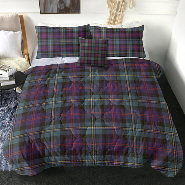 Malcolm Weathered Clan Badge Tartan Comforter