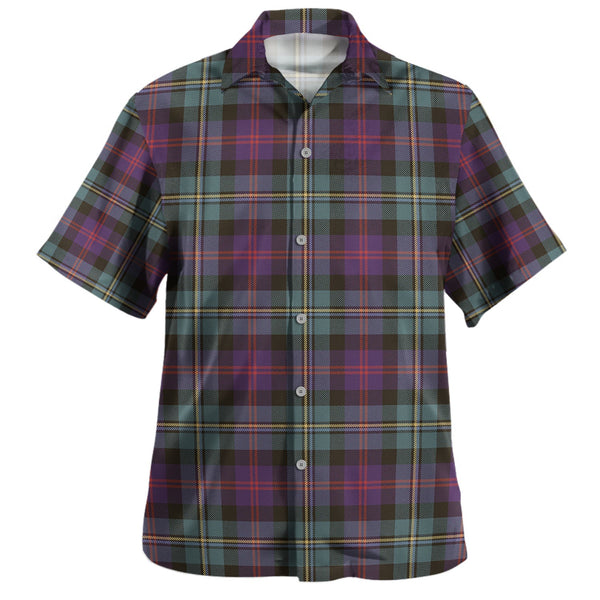 Malcolm Weathered Clan Badge Tartan Hawaiian Shirt