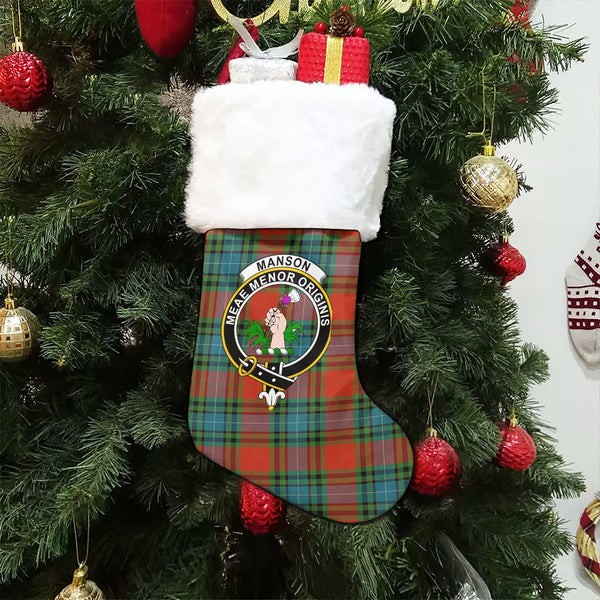 Manson Ancient Clan Badge Tartan Christmas Stocking