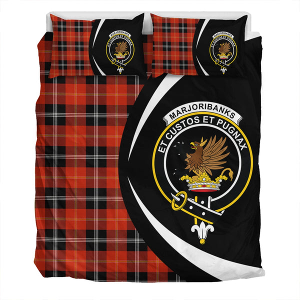 Marjoribanks Ancient Clan Badge Tartan Bedding Set Circle Style