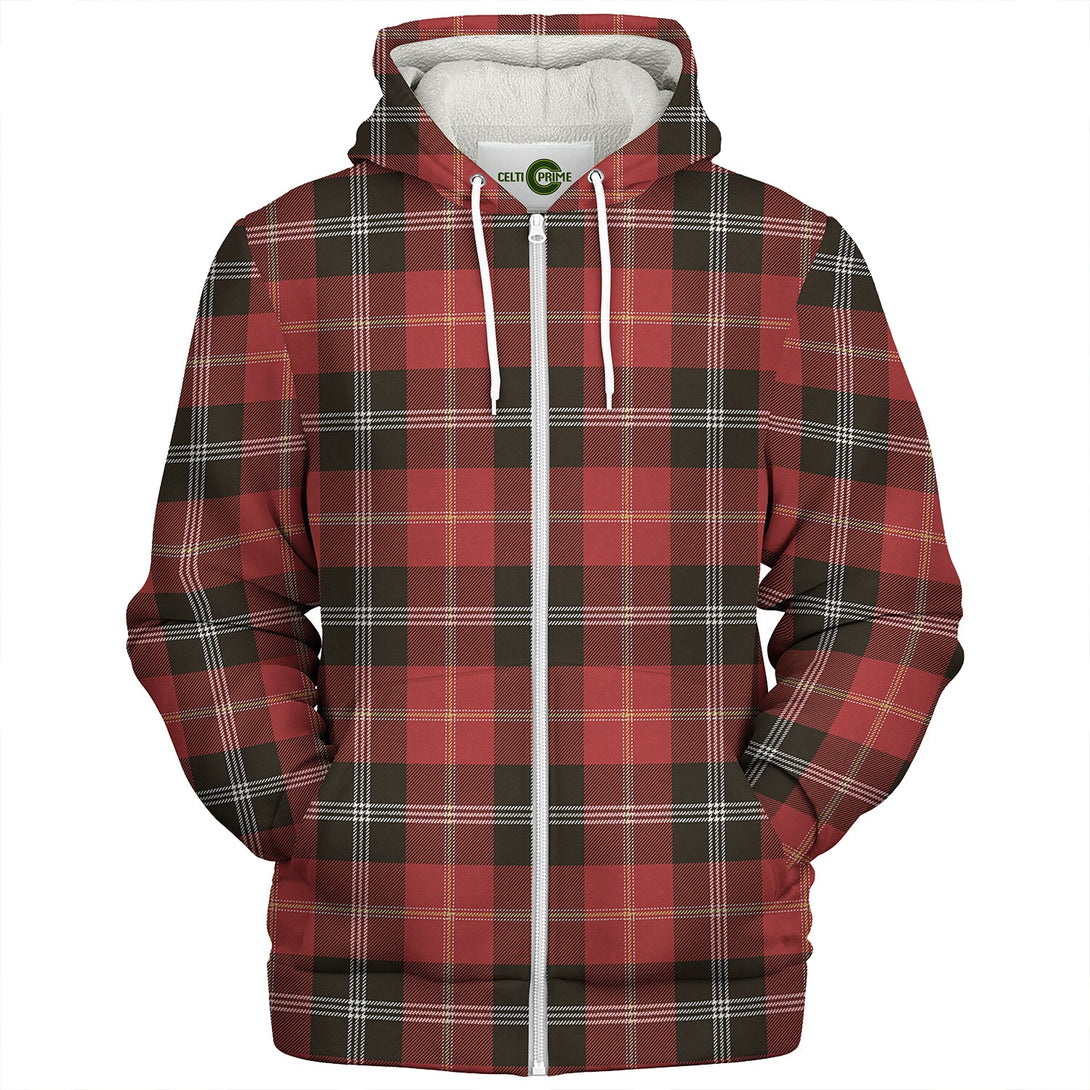 Marjoribanks Weathered Clan Badge Tartan Sherpa Hoodie