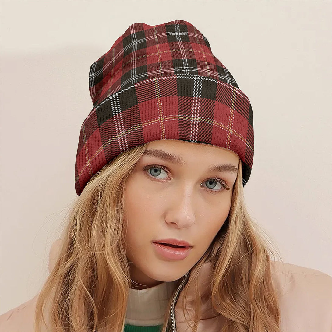 Marjoribanks Weathered Clan Badge Tartan Knitted Beanie