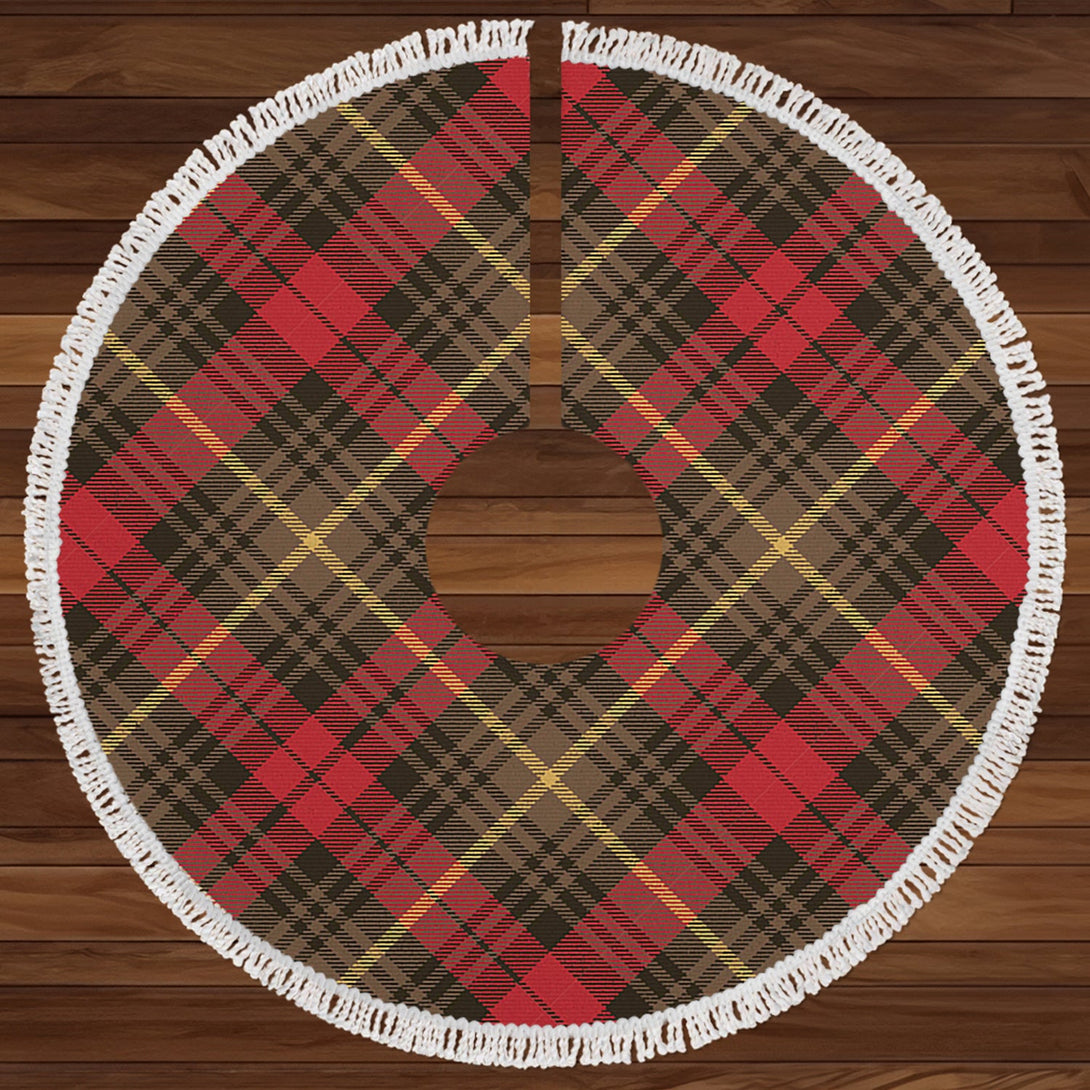 Martin Weathered Clan Badge Tartan Christmas Tree Skirt