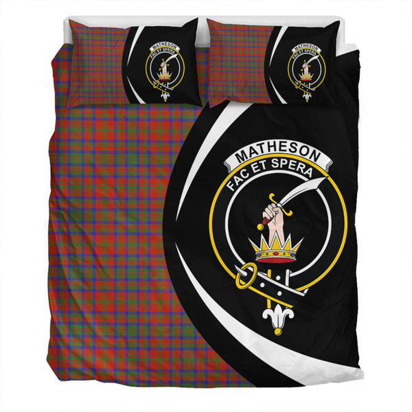 Matheson Ancient Clan Badge Tartan Bedding Set Circle Style