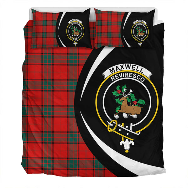 Maxwell Modern Clan Badge Tartan Bedding Set Circle Style