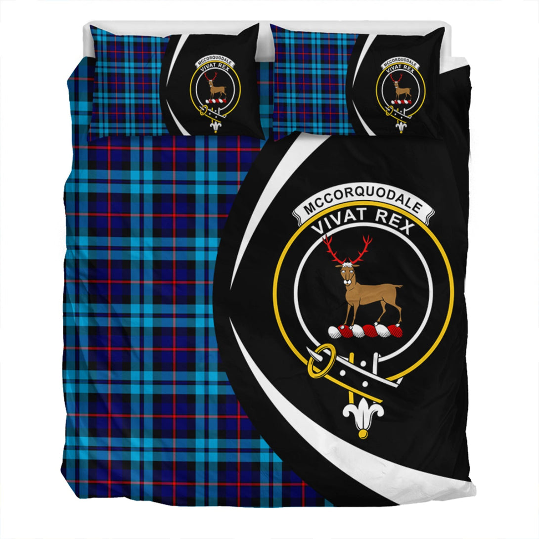 McCorquodale Clan Badge Tartan Bedding Set Circle Style