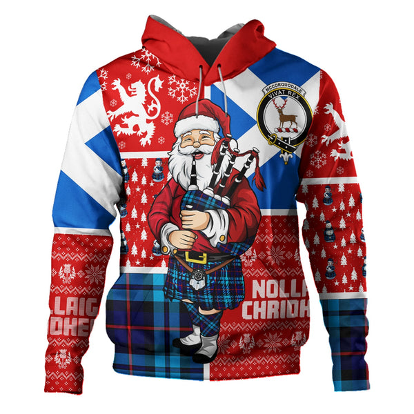 McCorquodale Clan Badge Tartan Hoodie Scotland Christmas Santa