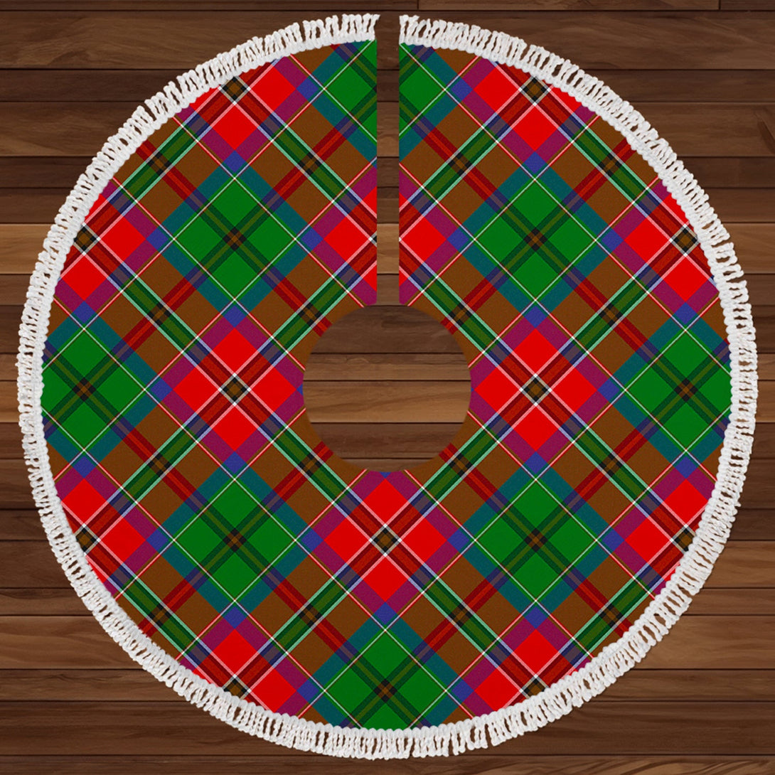 McCulloch Clan Badge Tartan Christmas Tree Skirt