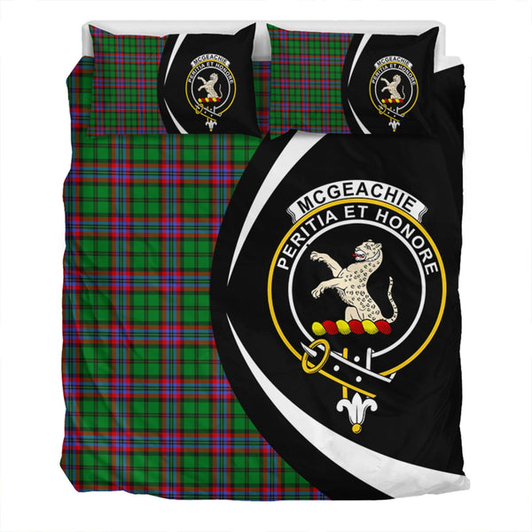 McGeachie Clan Badge Tartan Bedding Set Circle Style