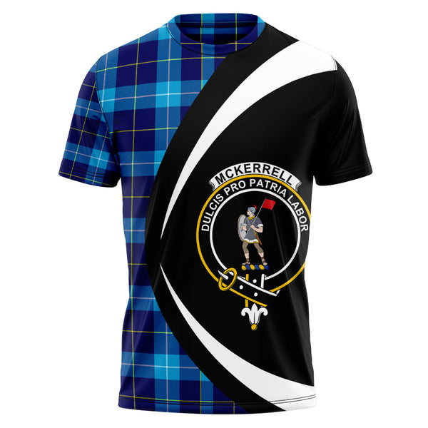 McKerrell Clan Badge Tartan T-Shirt Circle Style Personalized