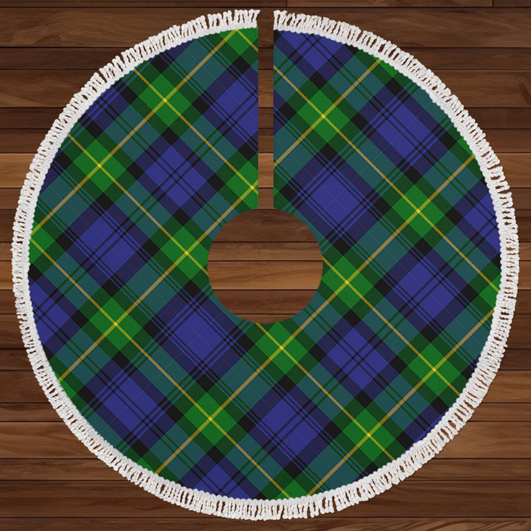 Meldrum Clan Badge Tartan Christmas Tree Skirt