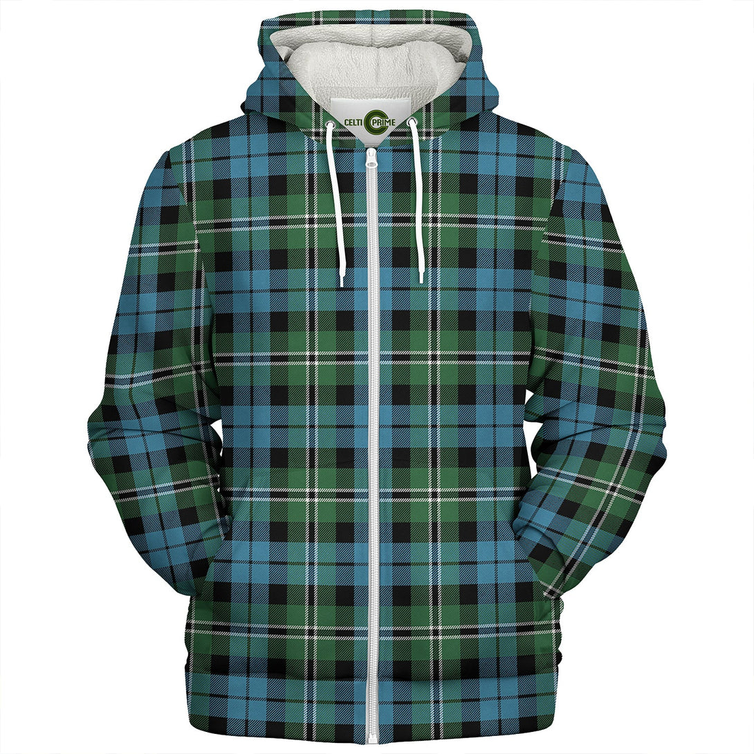 Melville Ancient Clan Badge Tartan Sherpa Hoodie