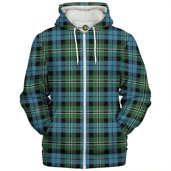 Melville Ancient Clan Badge Tartan Sherpa Hoodie