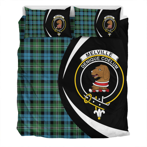 Melville Ancient Clan Badge Tartan Bedding Set Circle Style