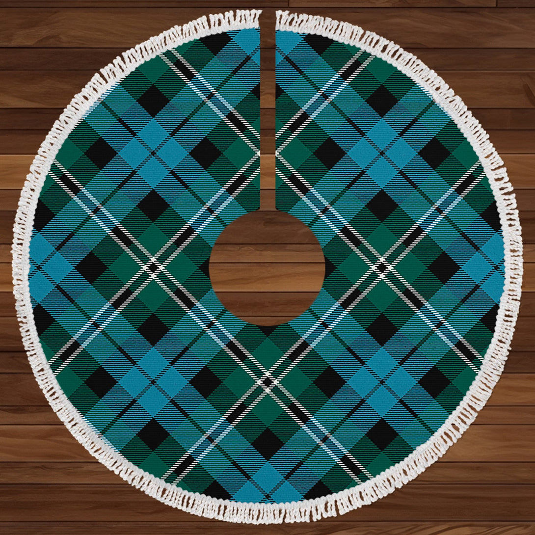 Melville Modern Clan Badge Tartan Christmas Tree Skirt