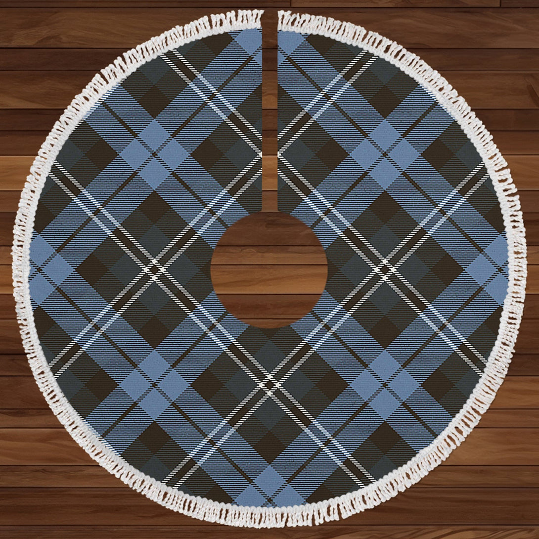 Melville Weathered Clan Badge Tartan Christmas Tree Skirt