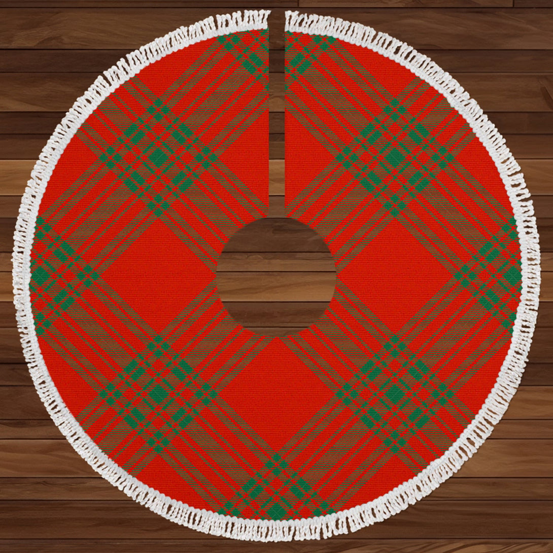 Menzies Ancient Clan Badge Tartan Christmas Tree Skirt