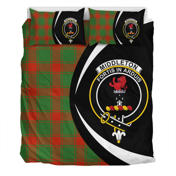 Middleton Modern Clan Badge Tartan Bedding Set Circle Style