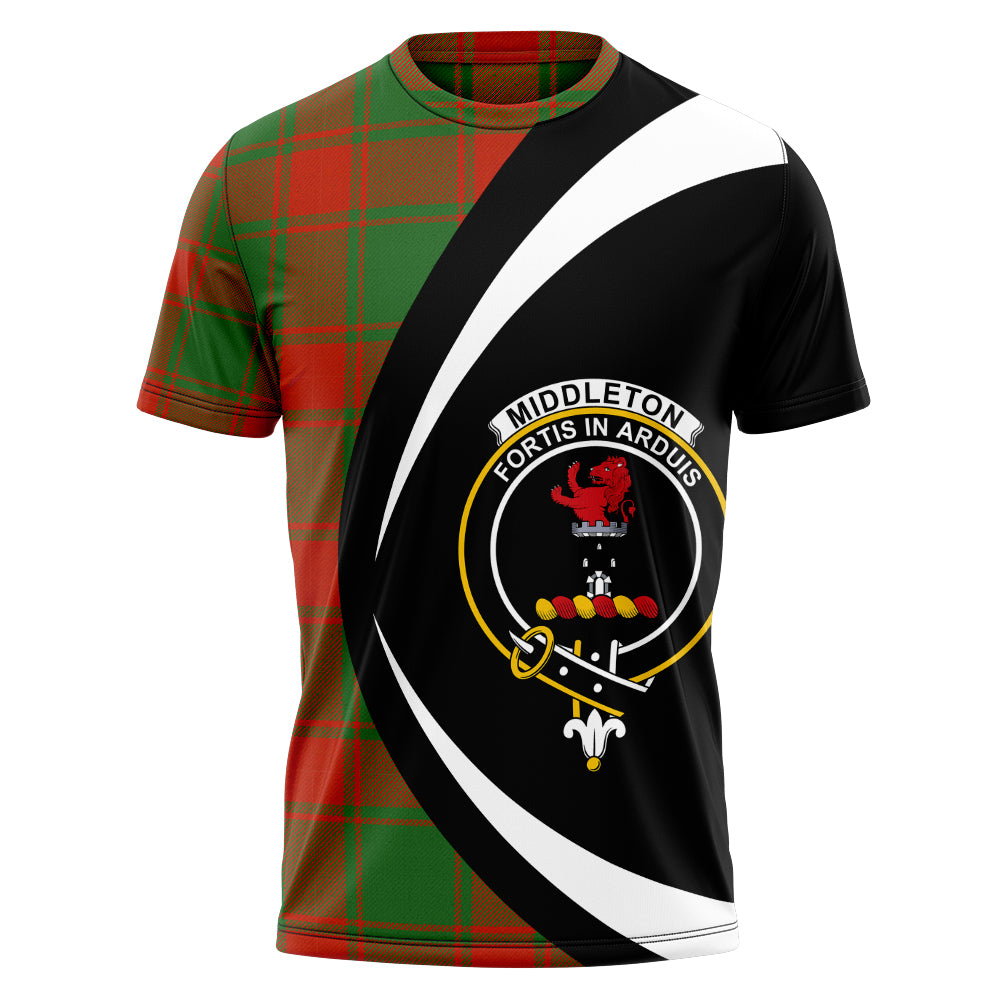 Middleton Modern Clan Badge Tartan T-Shirt Circle Style Personalized