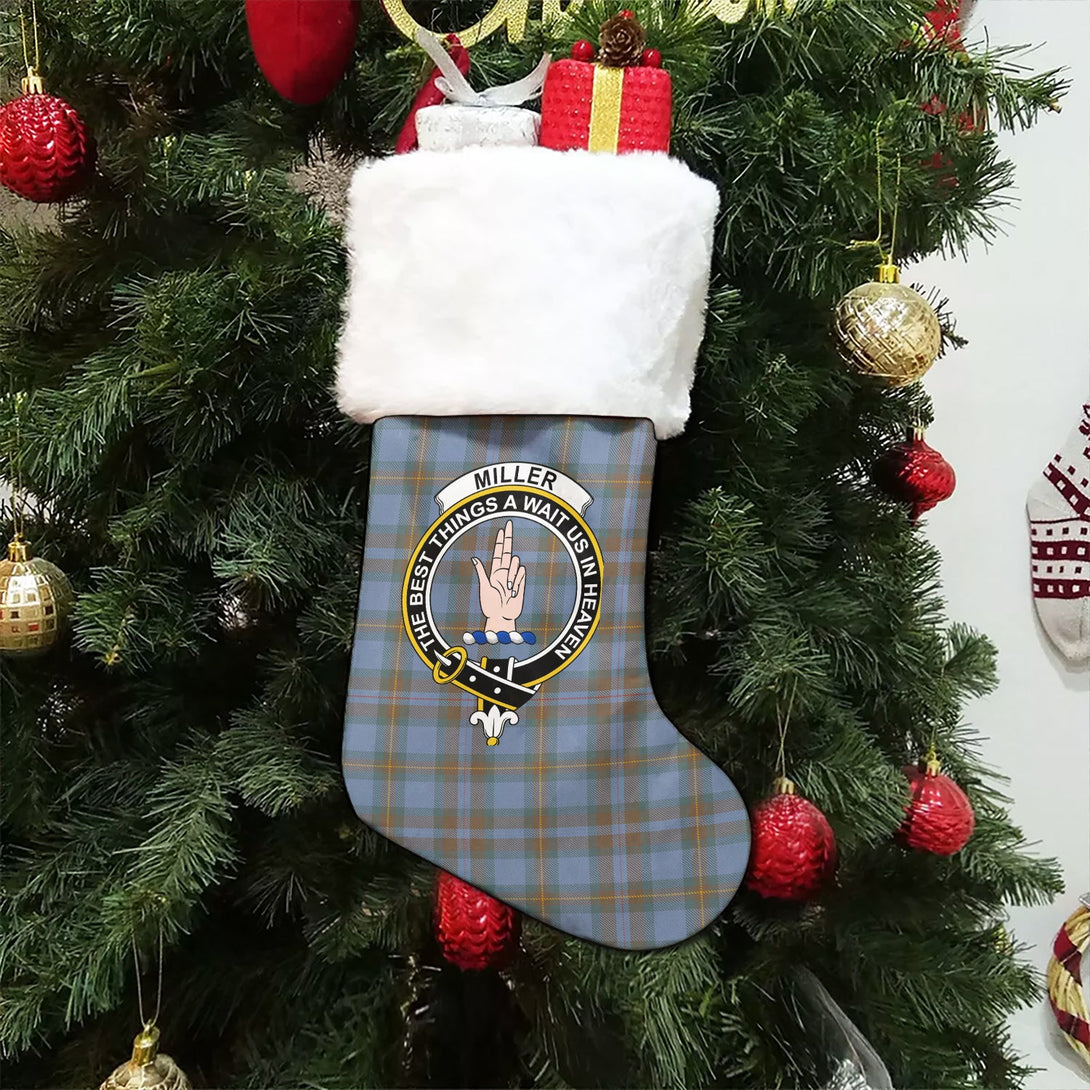 Miller Weathered Clan Badge Tartan Christmas Stocking