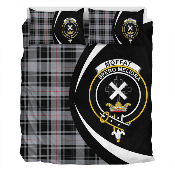 Moffat Modern Clan Badge Tartan Bedding Set Circle Style