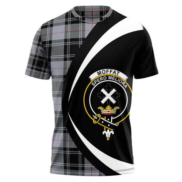 Moffat Modern Clan Badge Tartan T-Shirt Circle Style Personalized