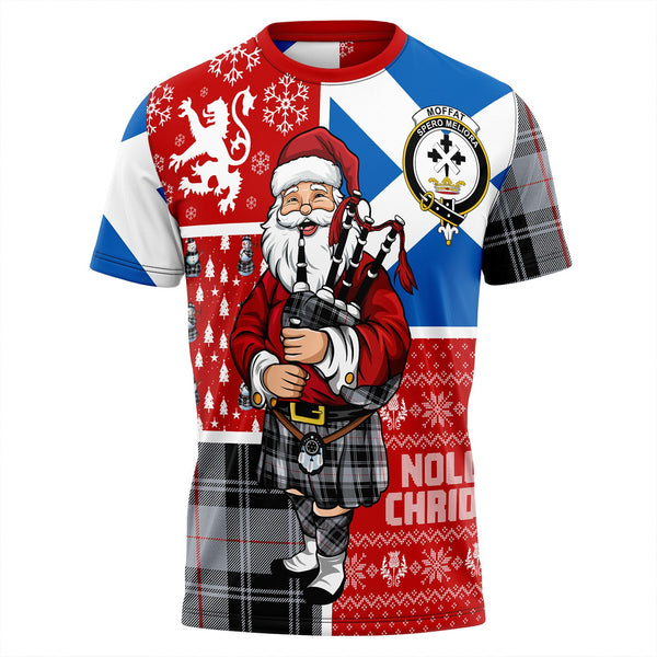 Moffat Modern Clan Badge Tartan T-Shirt Scotland Christmas Santa