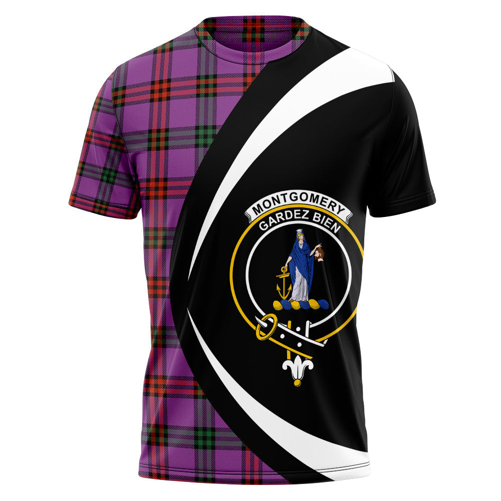 Montgomery Ancient Clan Badge Tartan T-Shirt Circle Style Personalized