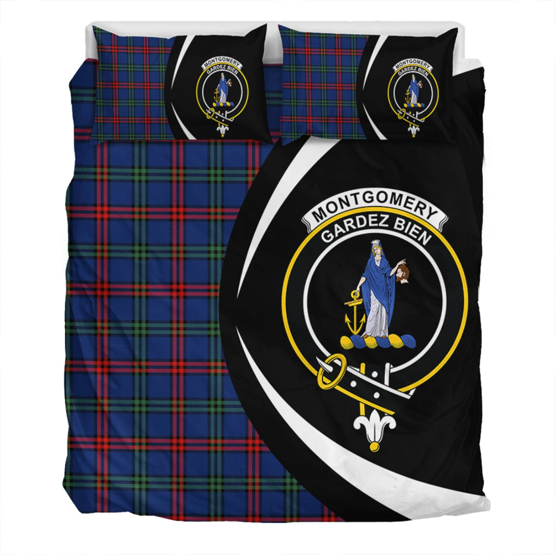 Montgomery Modern Clan Badge Tartan Bedding Set Circle Style