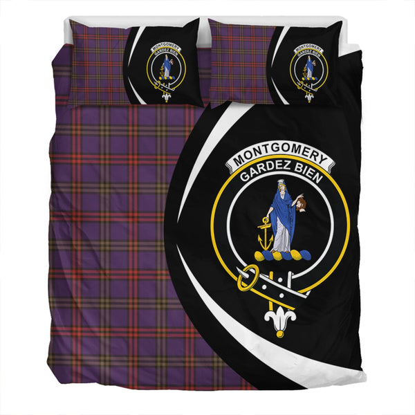 Montgomery Weathered Clan Badge Tartan Bedding Set Circle Style