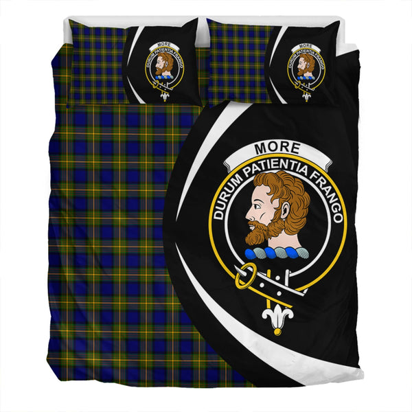 More (Muir) Clan Badge Tartan Bedding Set Circle Style