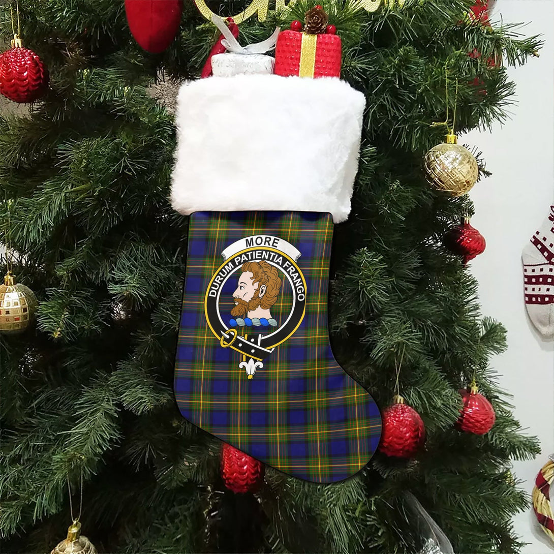 More (Muir) Clan Badge Tartan Christmas Stocking