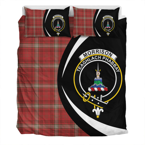 Morrison Weathered Clan Badge Tartan Bedding Set Circle Style