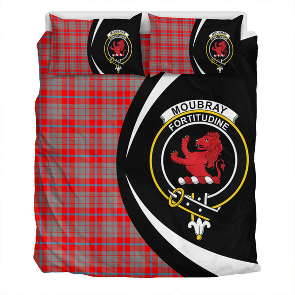 Moubray Clan Badge Tartan Bedding Set Circle Style