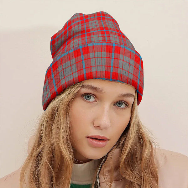 Moubray Clan Badge Tartan Knitted Beanie