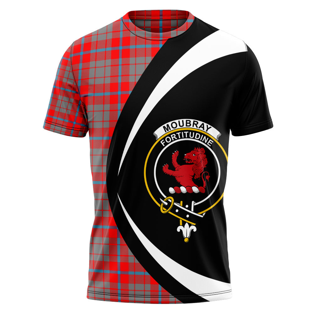 Moubray Clan Badge Tartan T-Shirt Circle Style Personalized