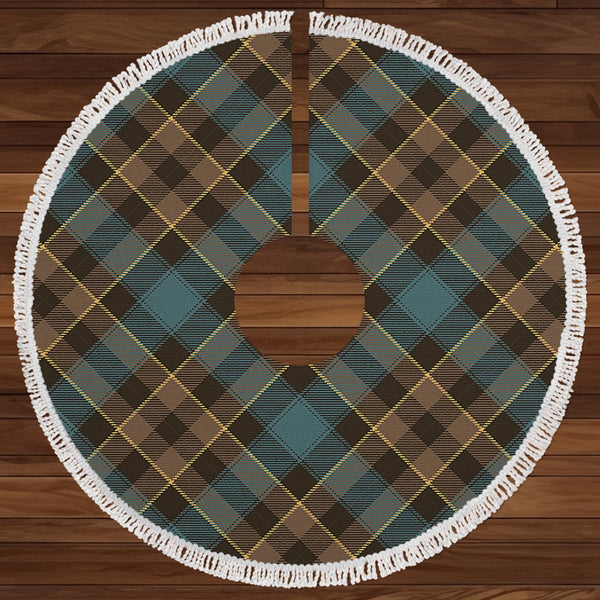 Mowat Weathered Clan Badge Tartan Christmas Tree Skirt