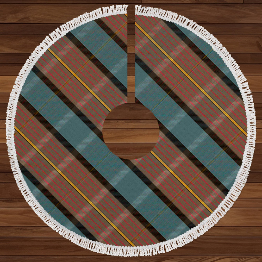 Muir Weathered Clan Badge Tartan Christmas Tree Skirt