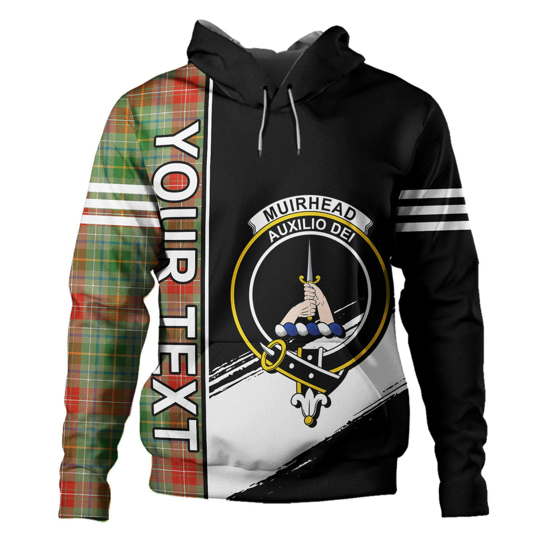 Muirhead Ancient Clan Badge Tartan Hoodie Quarter Style Personalized