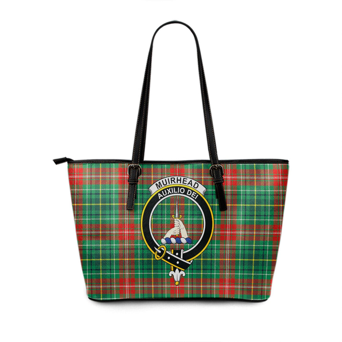 Muirhead Modern Clan Badge Tartan Leather Tote Bag