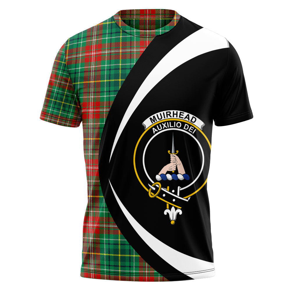 Muirhead Modern Clan Badge Tartan T-Shirt Circle Style Personalized