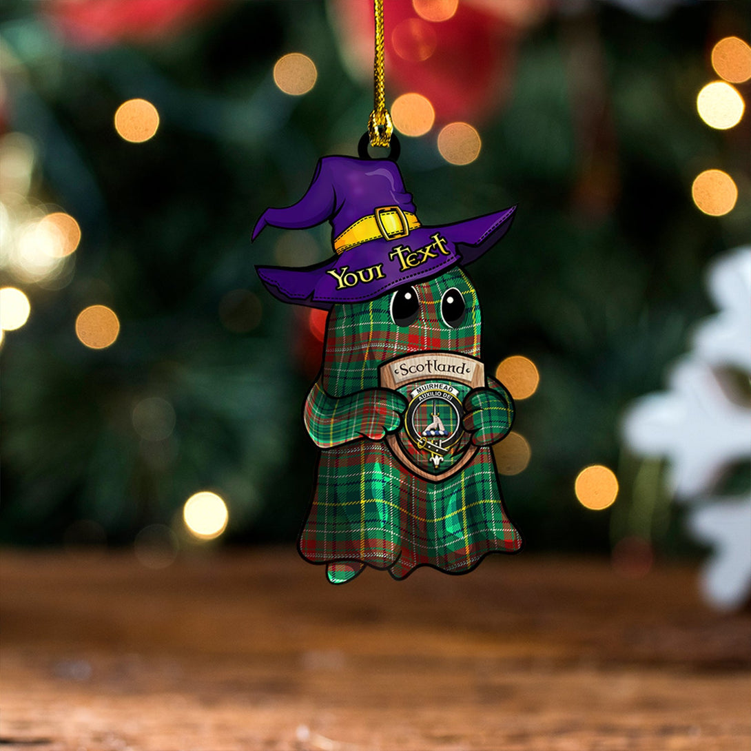 Muirhead Modern Clan Badge Tartan Wood Acrylic Ornament Halloween Ghost