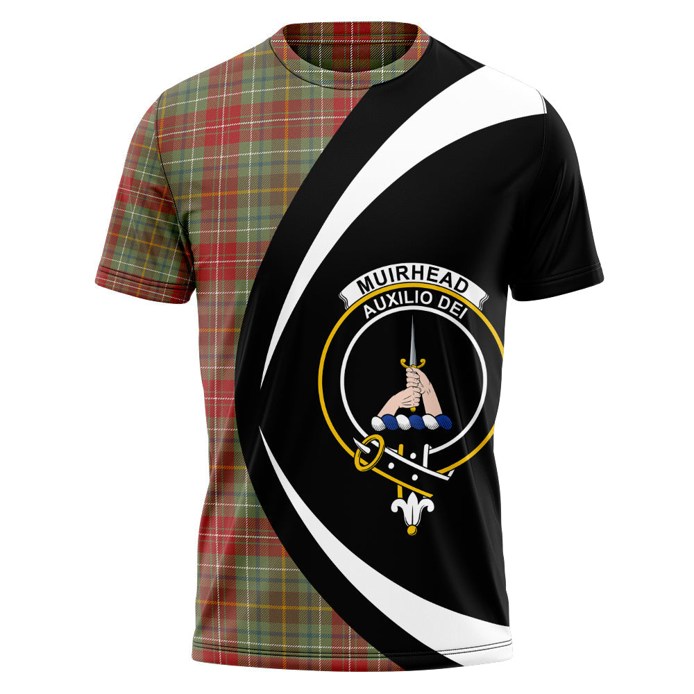 Muirhead Weathered Clan Badge Tartan T-Shirt Circle Style Personalized