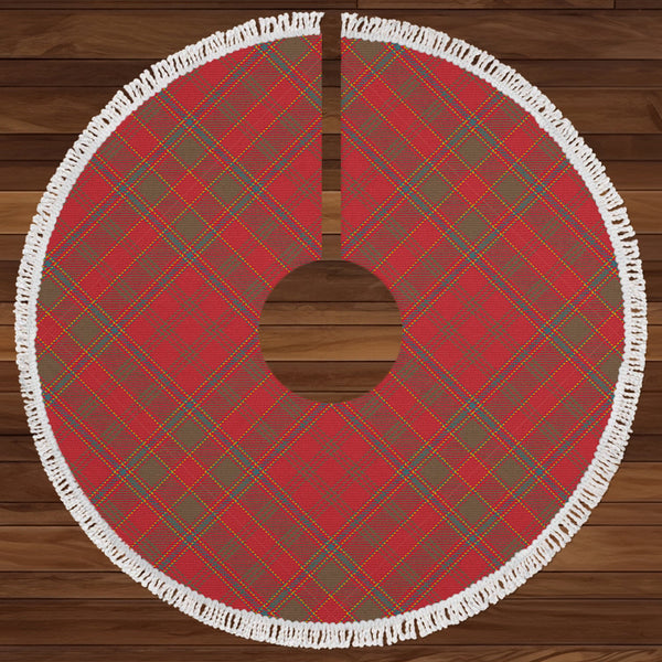 Munro (Logan) Weathered Clan Badge Tartan Christmas Tree Skirt